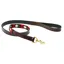 WeatherBeeta Medium Polo Leather Dog Lead in Cowdray Brown/Black/Red/White