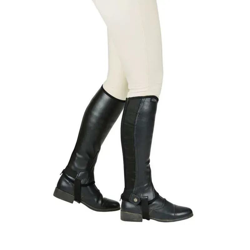 Saxon Equileather Half Chaps in Black