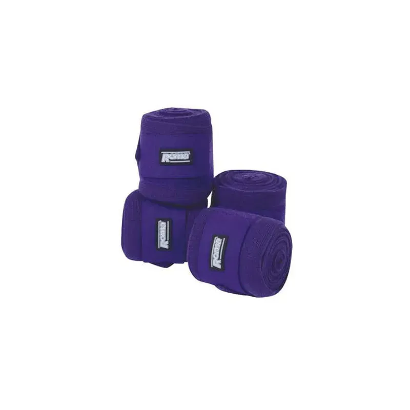 Roma 3m 4 Pack Acrylic Stable Bandages in Purple