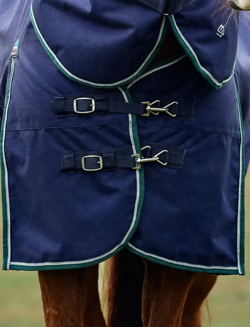 Weatherbeeta Comfitec Plus Dynamic Turnout Detach-A-Neck 220g Navy/Forest Green 5'9-3