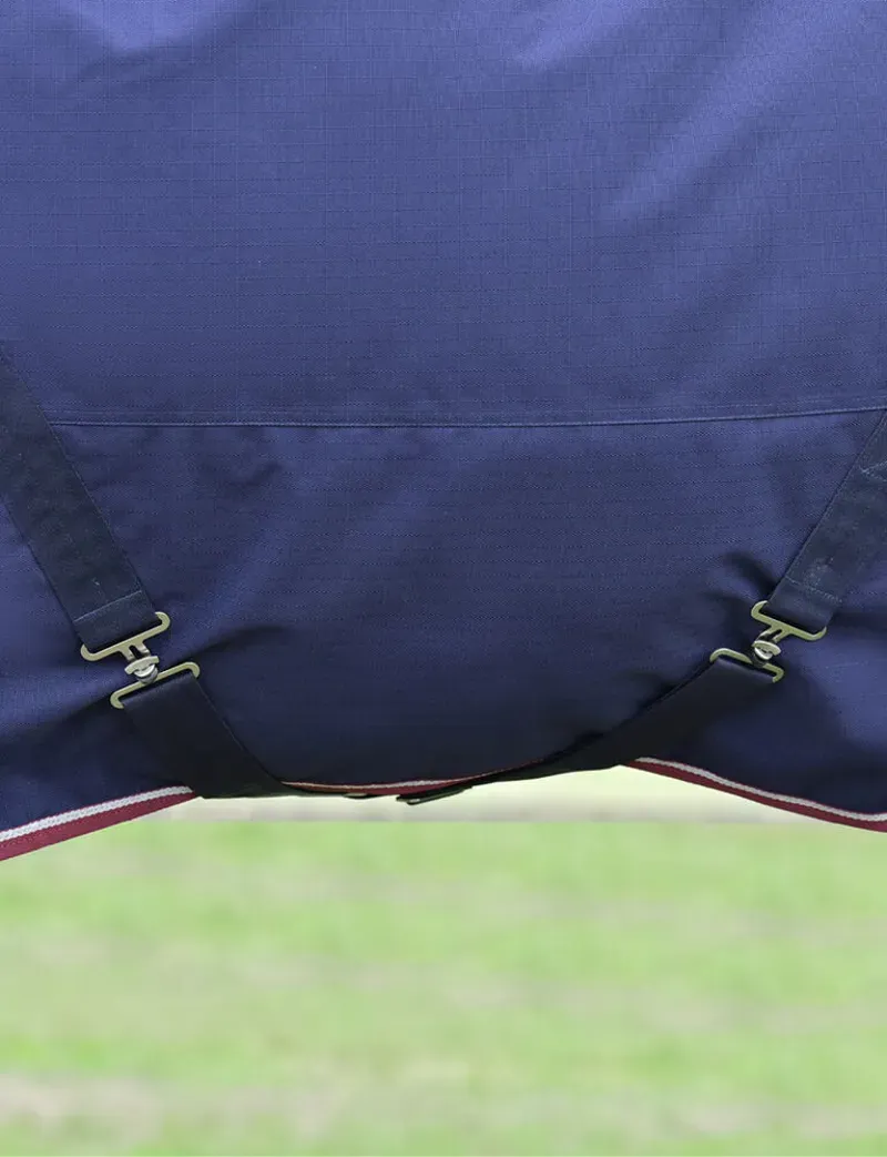 Weatherbeeta Comfitec Essential Turnout Detach-A-Neck 50g Navy/Burgundy 6'9-1