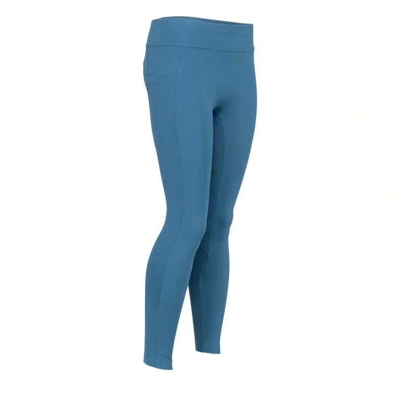 Aubrion Equestrian Young Rider Riding Winter Tights in Estate Blue