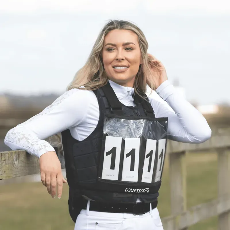 Equetech One Size Eventing Hybrid Cross Country Number Bib + Numbers in Black-1