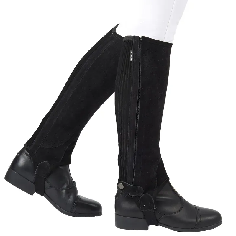 Dublin Suede Half Chaps II in Black