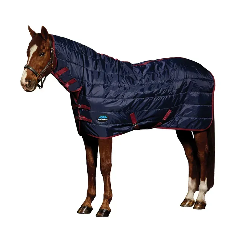 WB Comfitec 210D Channel Quilt Stable Rug Combo 100g Nvy/Bur 4'9