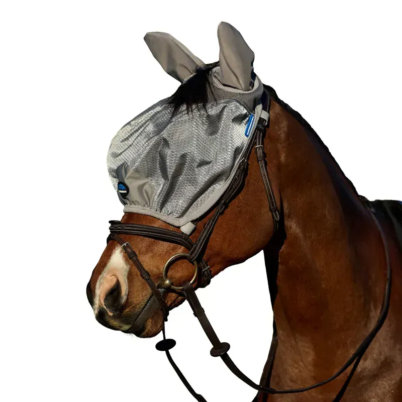 Weatherbeeta Comfitec Hexi Shield Ride on Fly Mask Silver S