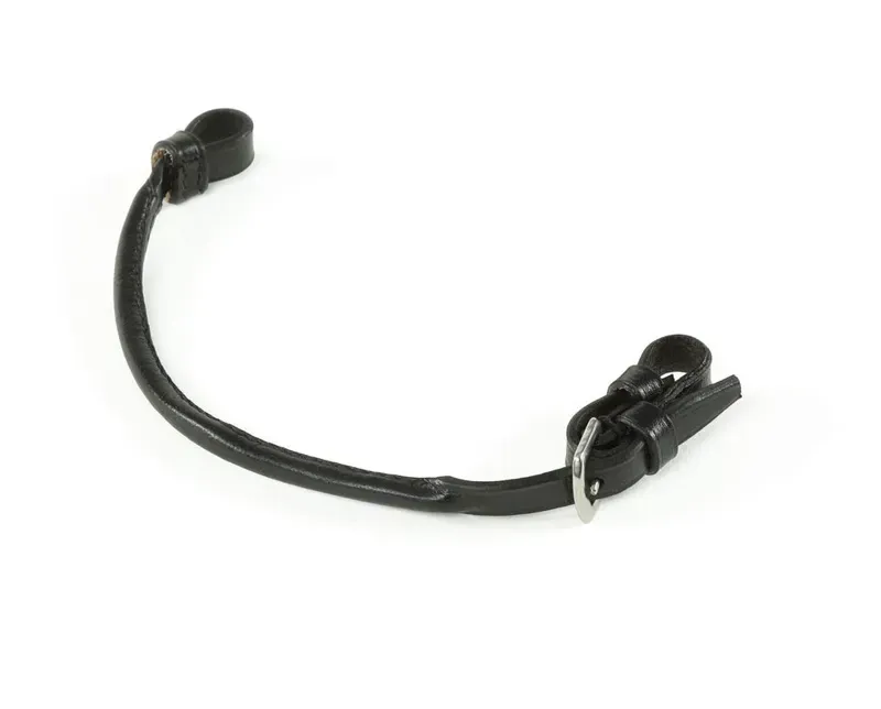 Velociti Blenheim Rolled Leather Lip Strap in Black