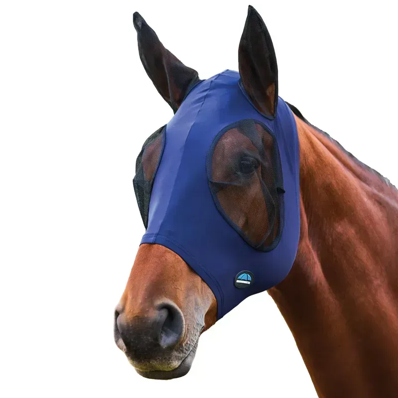 Weatherbeeta Comfitec Stretch Fly Mask with Ears Navy/Black Small