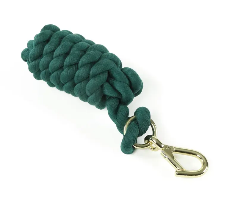 Shires One Size Plain Headcollar Lead Rope in Green