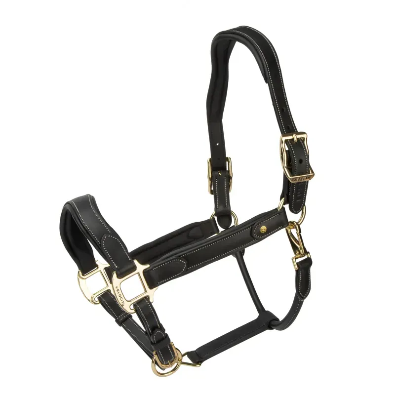Velociti Lusso Lorca Leather Headcollar in Black