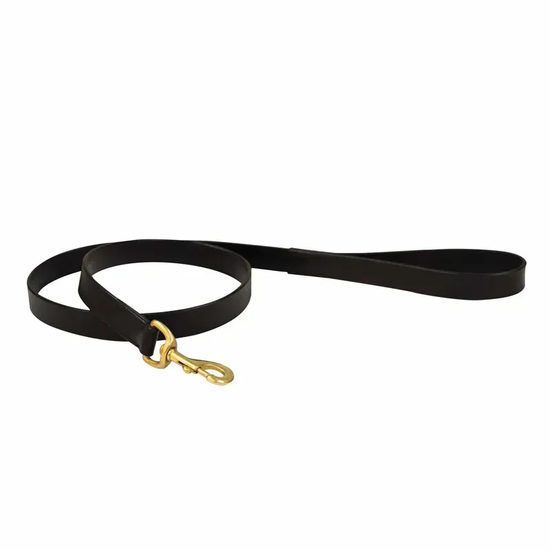WeatherBeeta Medium Leather Dog Lead in Black
