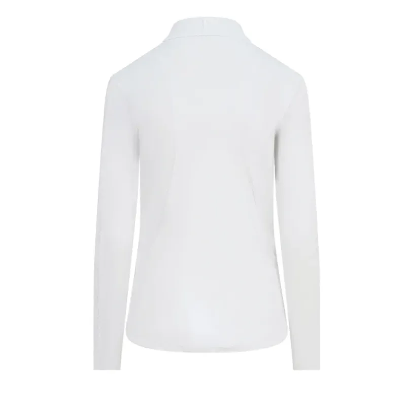 Equetech Natalia L/S Lace Competition Shirt in White-4