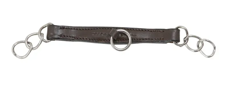 Blenheim Leather Curb Chain in Brown