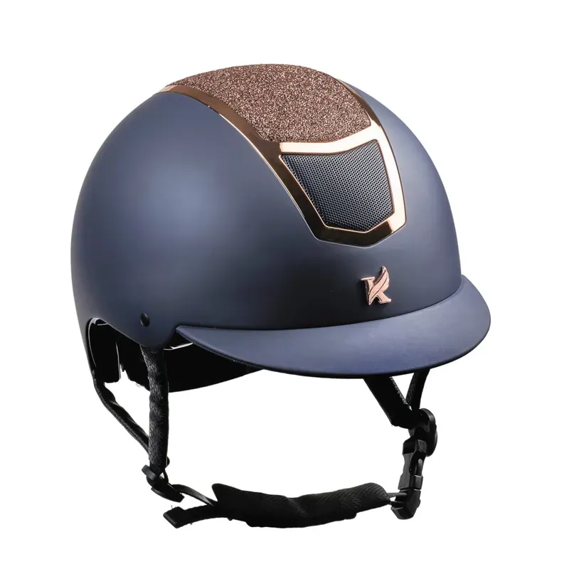 Karben 59-61cm Valentina Riding Hat in Navy/Rose Gold
