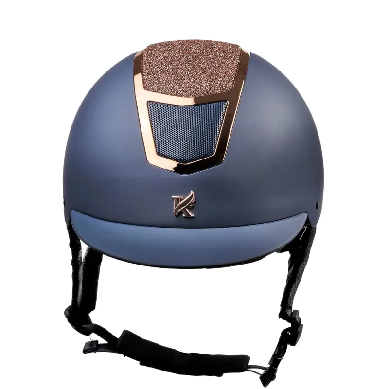 Karben 59-61cm Valentina Riding Hat in Navy/Rose Gold-1