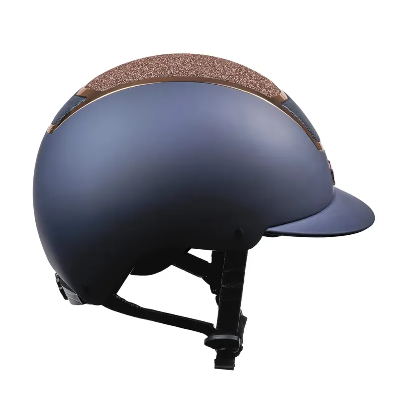 Karben 59-61cm Valentina Riding Hat in Navy/Rose Gold-3