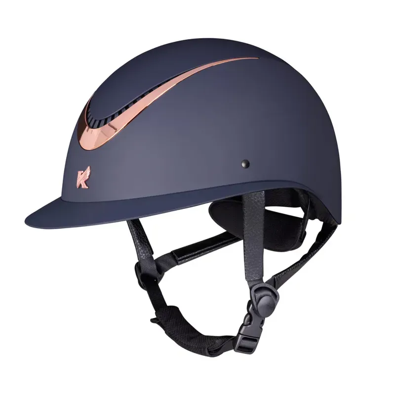 Karben 52-54cm Elisa Riding Hat in Navy/Rosegold-1