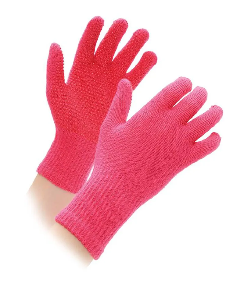 Shires Childs One Size Suregrip Gloves In Pink