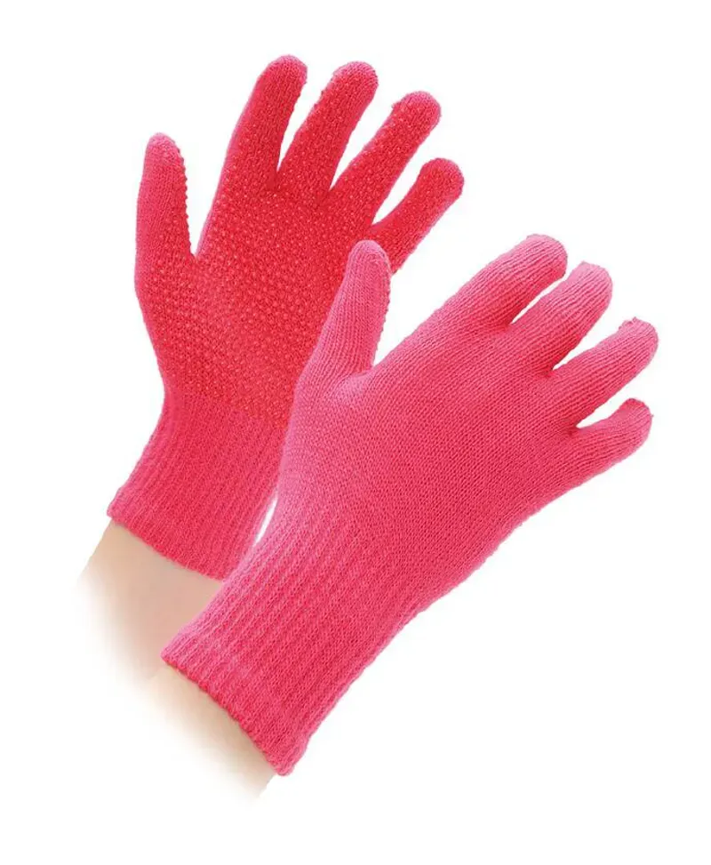 Shires Adults One Size Suregrip Gloves In Pink
