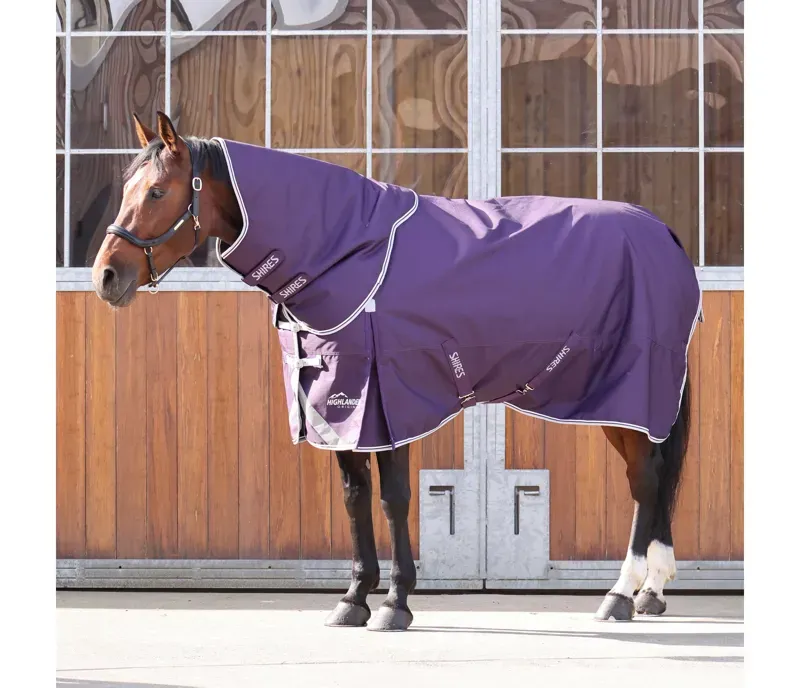 Highlander Original 100 Turnout Rug and Neck Set in Plum