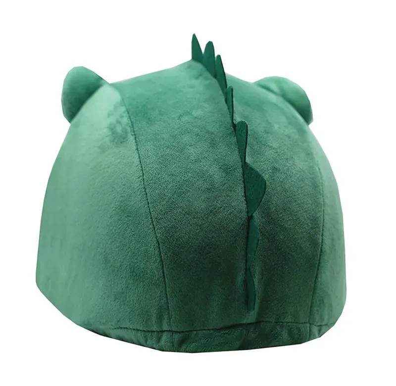 Equetech One Size Childs T-Rex Dino Hat Silk in Green-1