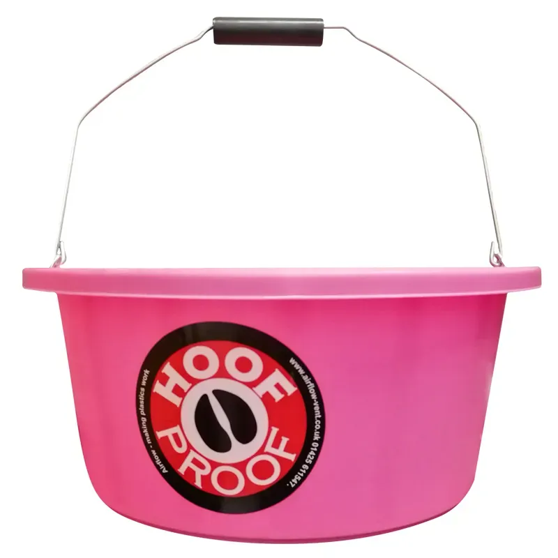 Airflow Hoof Proof 15-litre Shallow Feeder/Multi Purpose Bucket in Pink