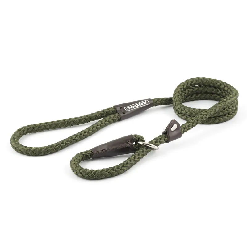 Ancol 150 cm x 0.8 cm Heritage Collection Slip Lead in Green
