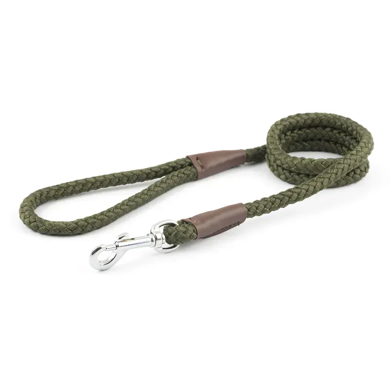 Ancol 107cm x 1.2cm Heritage Collection Rope Lead in Green