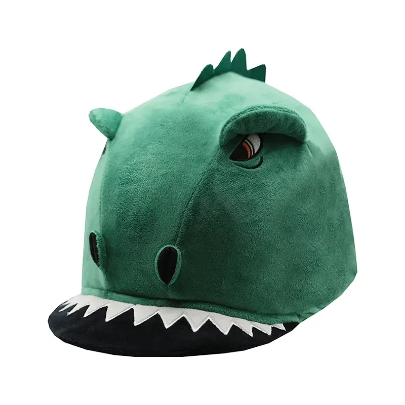 Equetech One Size Childs T-Rex Dino Hat Silk in Green