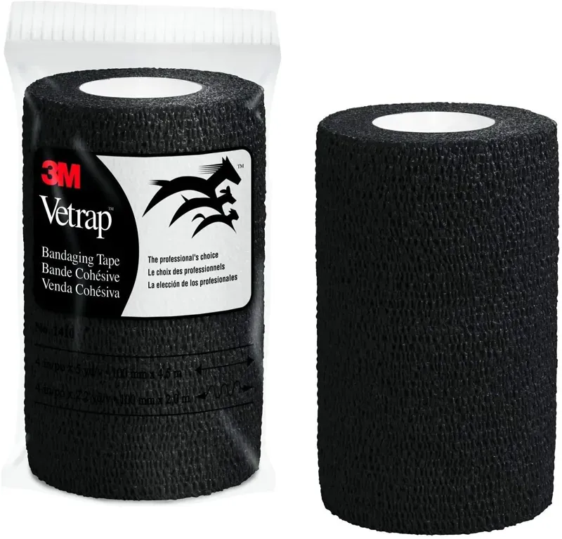 3M Vetrap Equine Cohesive 10cm Bandage in Black 
