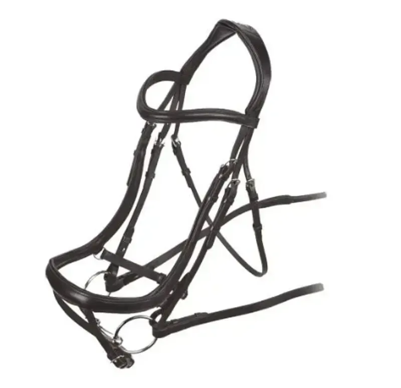 Velociti Ervonomic Curved Flash Bridle in Havana