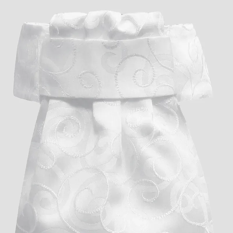 Equetech Barcelona Swirl Deluxe Ready-Tied Stocks in White