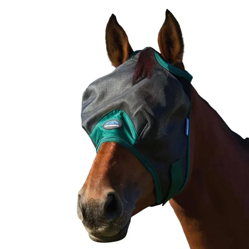 Weatherbeeta Comfitec Durable Mash Fly Mask Black/Green Medium