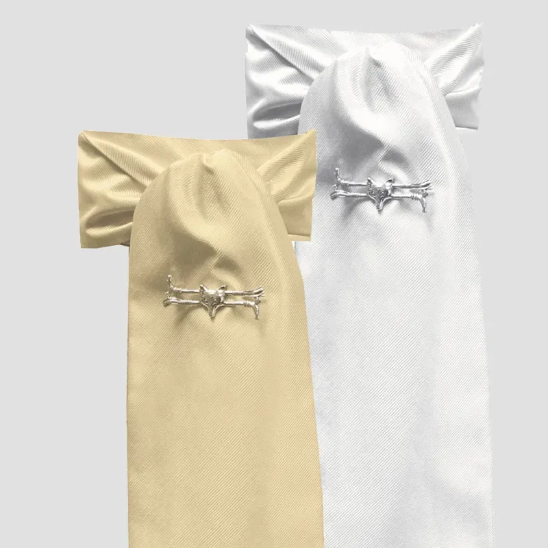 Equetech Plain Riding Stock in White-1