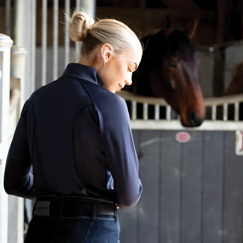 Equetech Signature Zip Thermal Base Layer in Navy-2