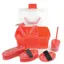 Lincoln Horse Care Accessories Star Pattern Grooming Kit in Red