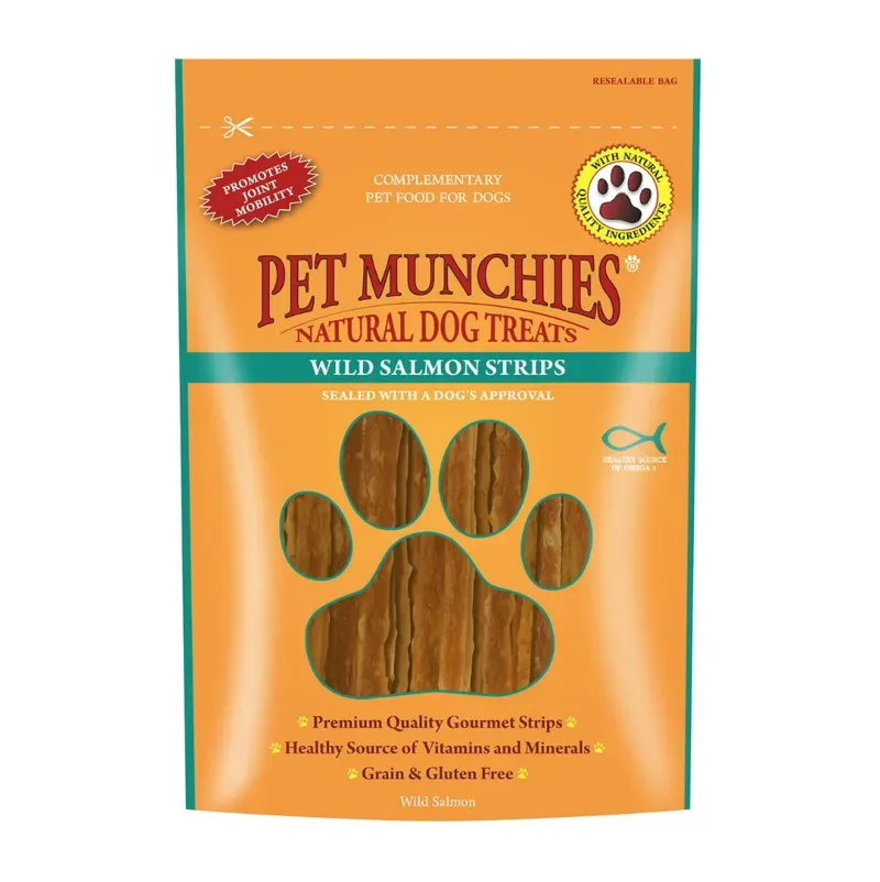 Pet Munchies Wild Salmon Strips - 80g