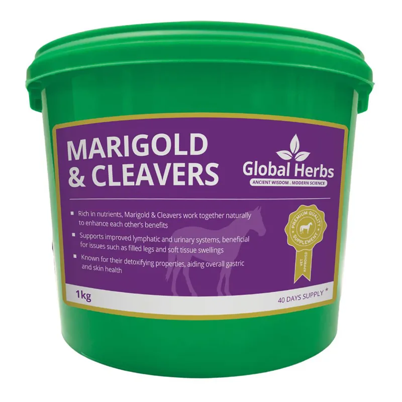 Global Herbs 1 kg Foraging Range Marigold and Cleavers Mix in Green