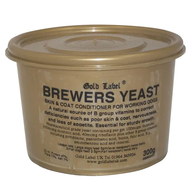 Gold Label 300g Canine Brewers Yeast Conditioner in Gold