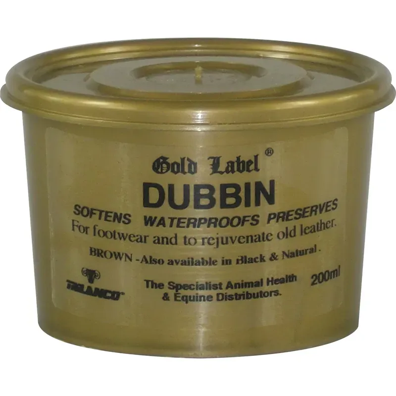 Gold Label 200g Brown Dubbin in Gold