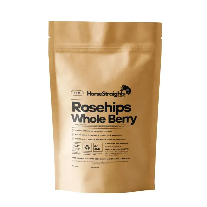 Horse Straights Direct 1 kg Rosehips Whole Berry in Yellow