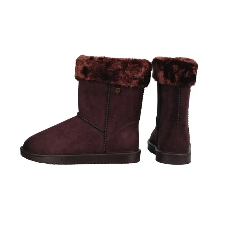 Hy Equestrian Childs Chisworth Waterproof Fleece Boot With Faux Fur in Brown-2