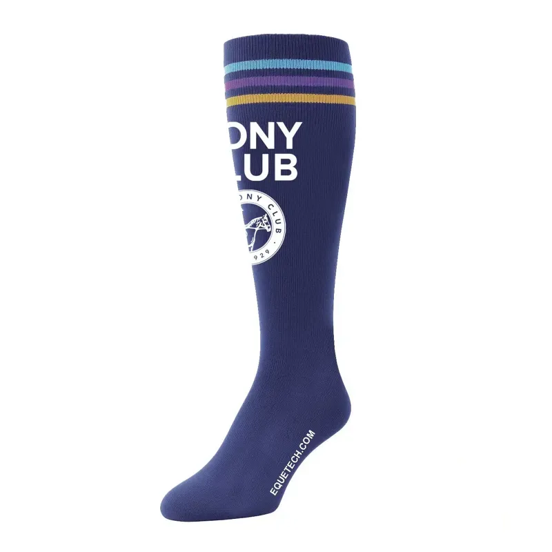 Equetech Junior 2 Pairs Official Pony Club Riding Socks in Navy