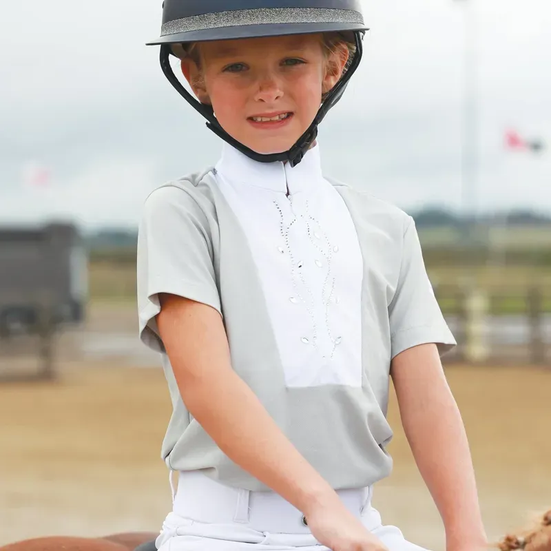 Junior Virginia Competition Shirt Dawn grey/White 28-2
