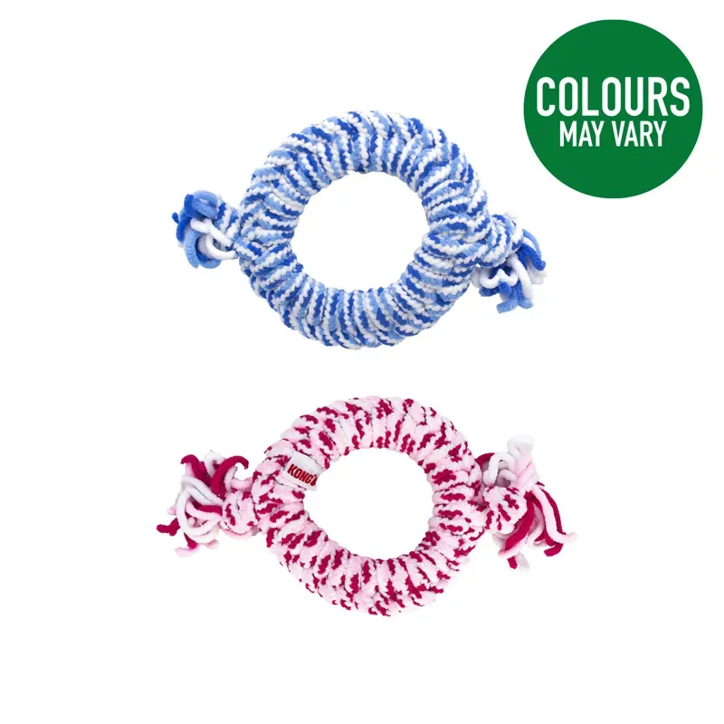 Kong Medium Puppy Rope Ring in Pink/Blue