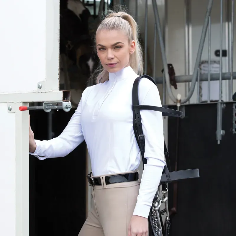 Equetech Ladies Thermal Cosy Stock Shirt in White-1