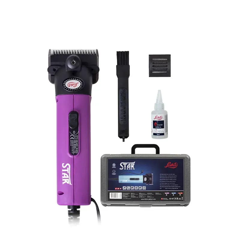 Lister Star Equine Clipper Kit in Purple