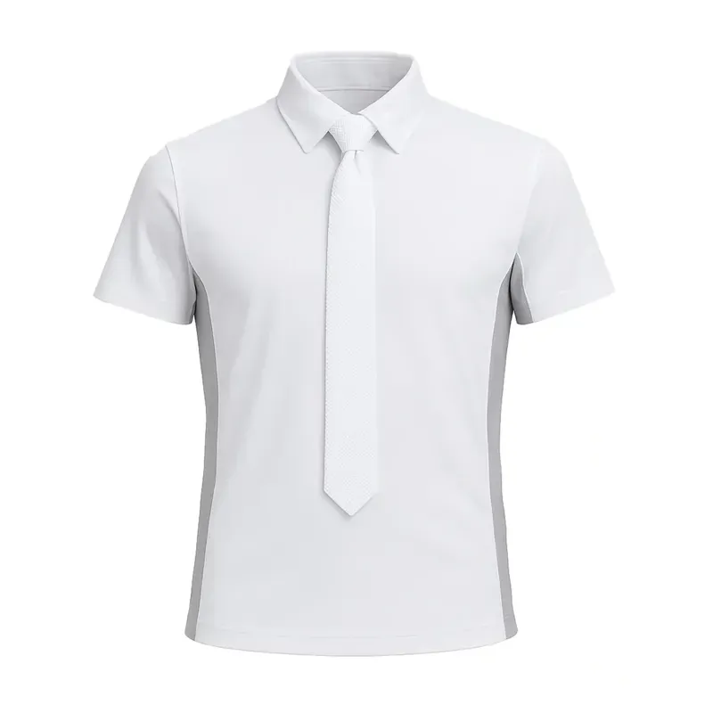 Equetech Men's Premier Competition Shirt in White/Grey