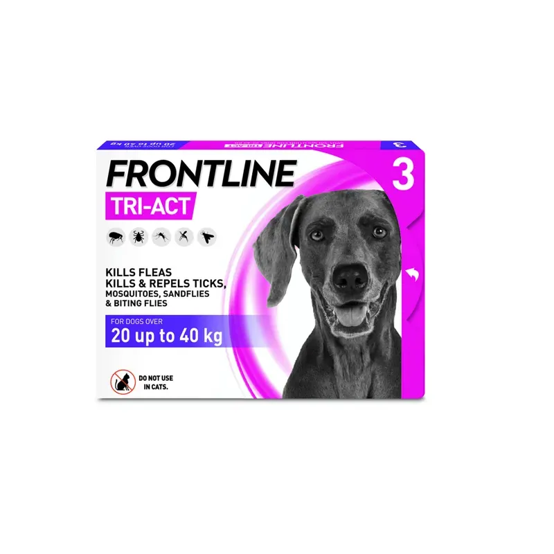 Boehringer-Ingelheim Frontline 20-40kg - 3 Pipettes Tri-Act Spot On For Large Dogs