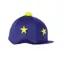 Hy Equestrian Star Print Bobble Hat Cover in Navy/Yellow